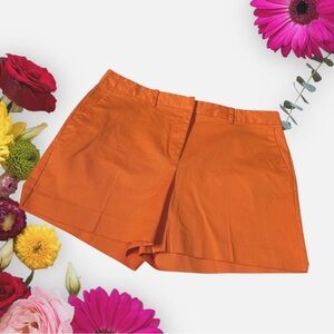 Michael Kors Vibrant Orange Color Chino Shorts. Cotton Dressy Chino Shorts